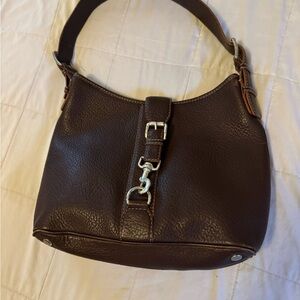 MICHAEL Michael Kors Brown Leather Shoulder Bag with Slouchy Silhouette